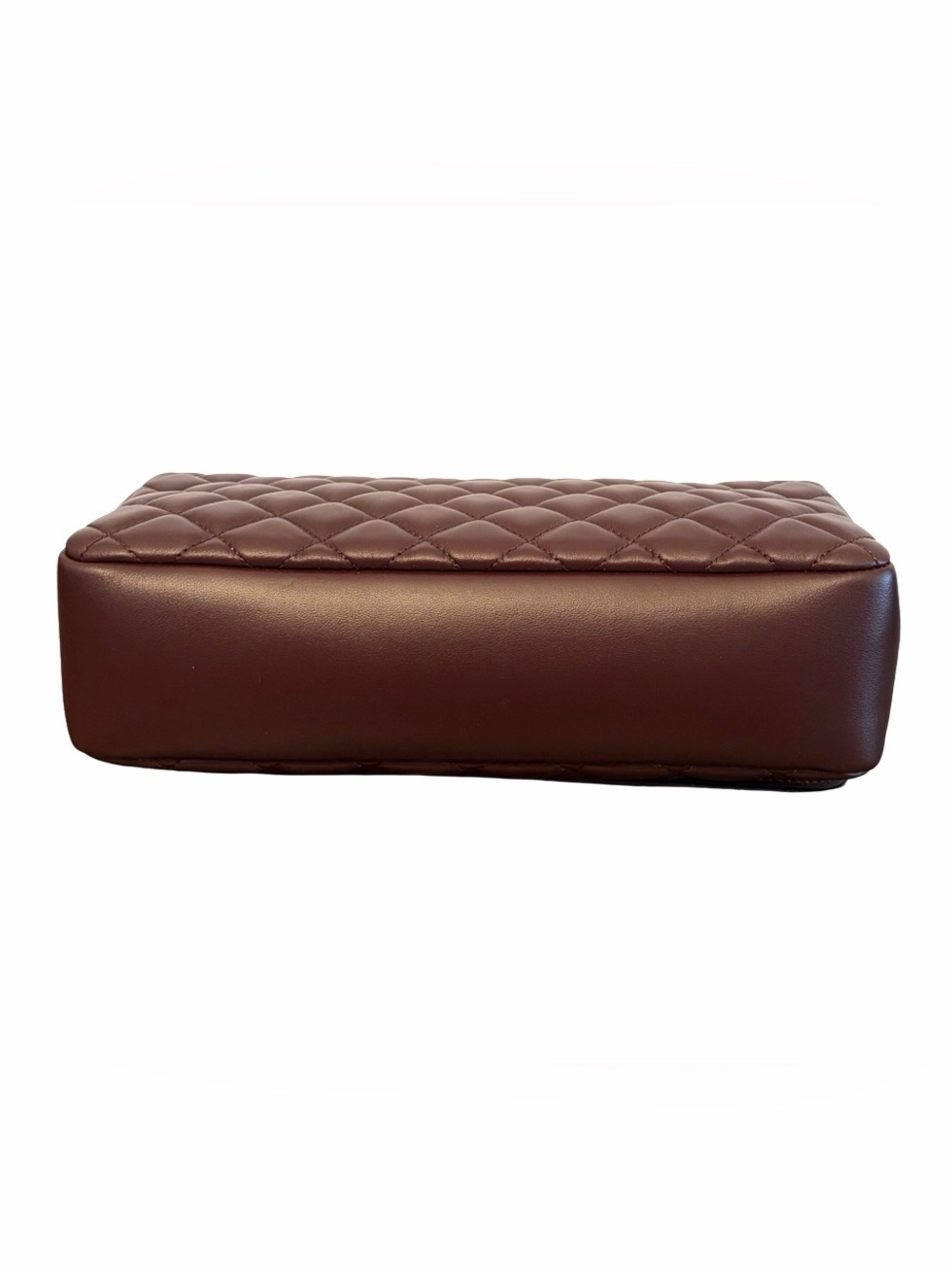 Versace La Medusa Brown Quilted Lambskin Leather Medium Crossbody Shoulder Bag - Picture 7 of 16